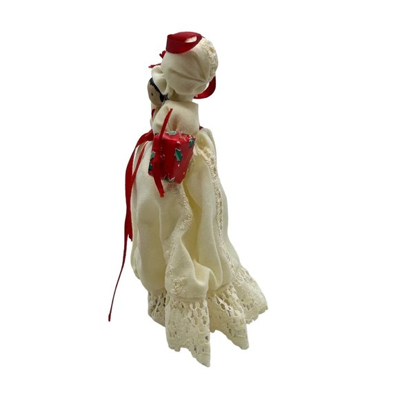 Vintage Handmade Hankerchief Lace Closepin Christmas Ornament - Picture 4 of 5